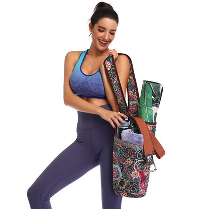 Printed Canvas Yoga Carrying Bag