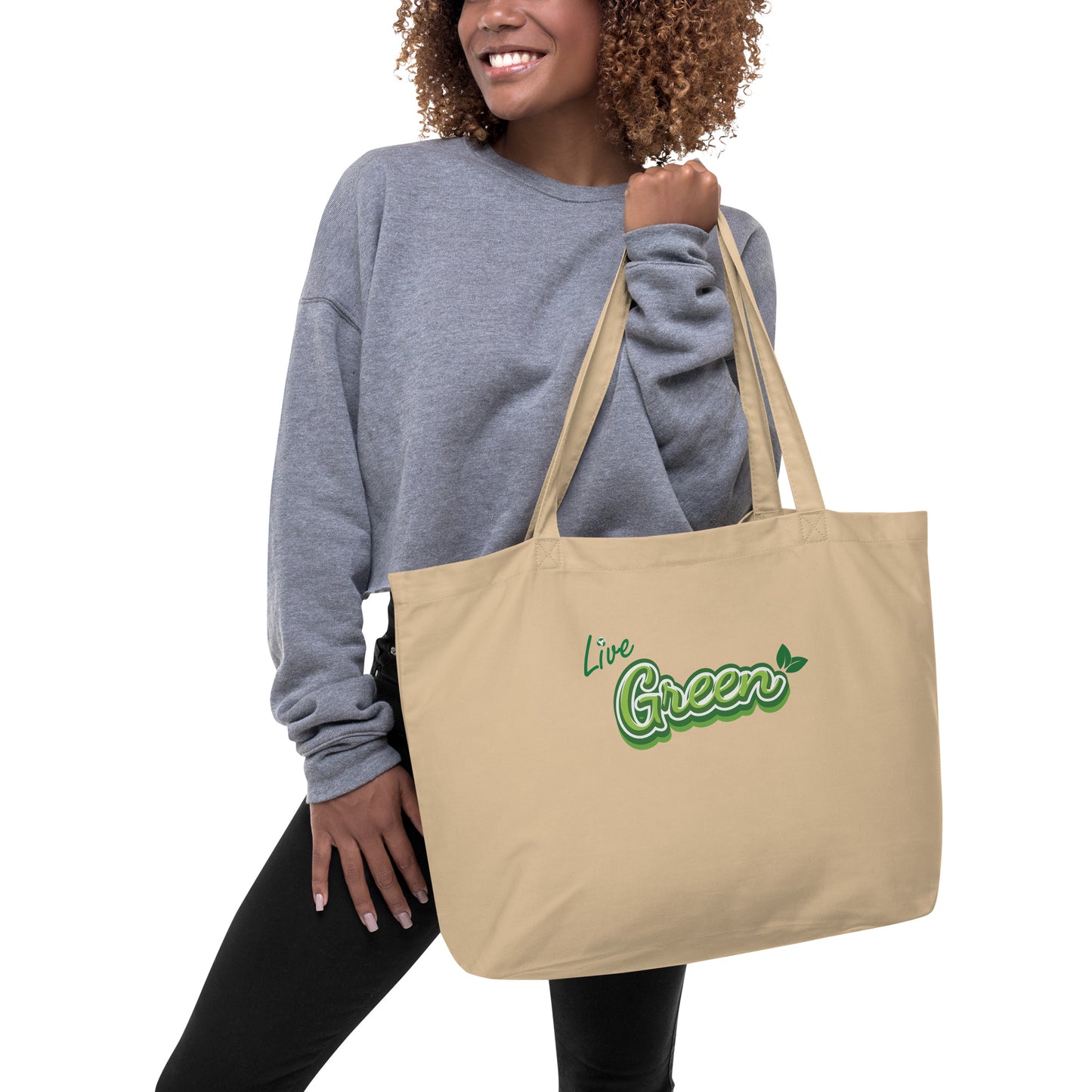 Live Green - Large organic tote bag